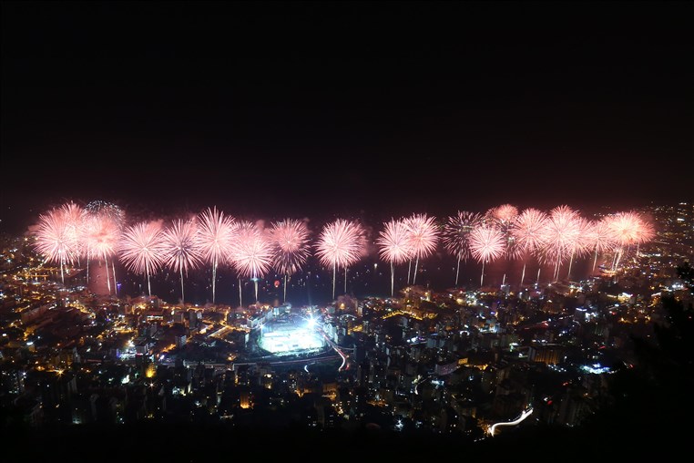 Jounieh International Festival 2014 Fireworks Light the Mediterranean Coast